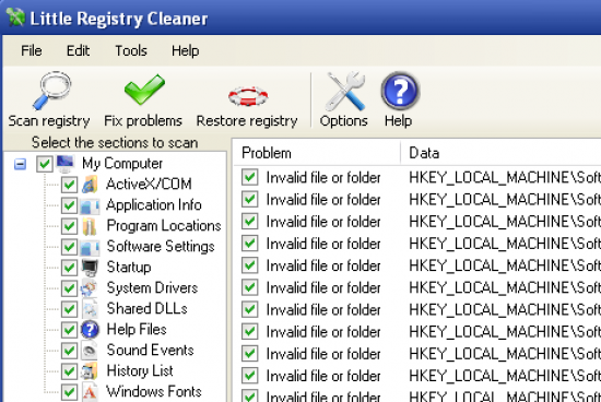 freeware registry cleaners